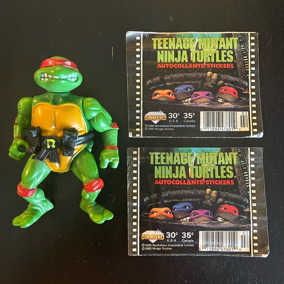 30 PACKS 1990 Teenage Mutant Ninja Turtles Movie Cartoon Vintage Sticker Cards - Picture 2 of 2